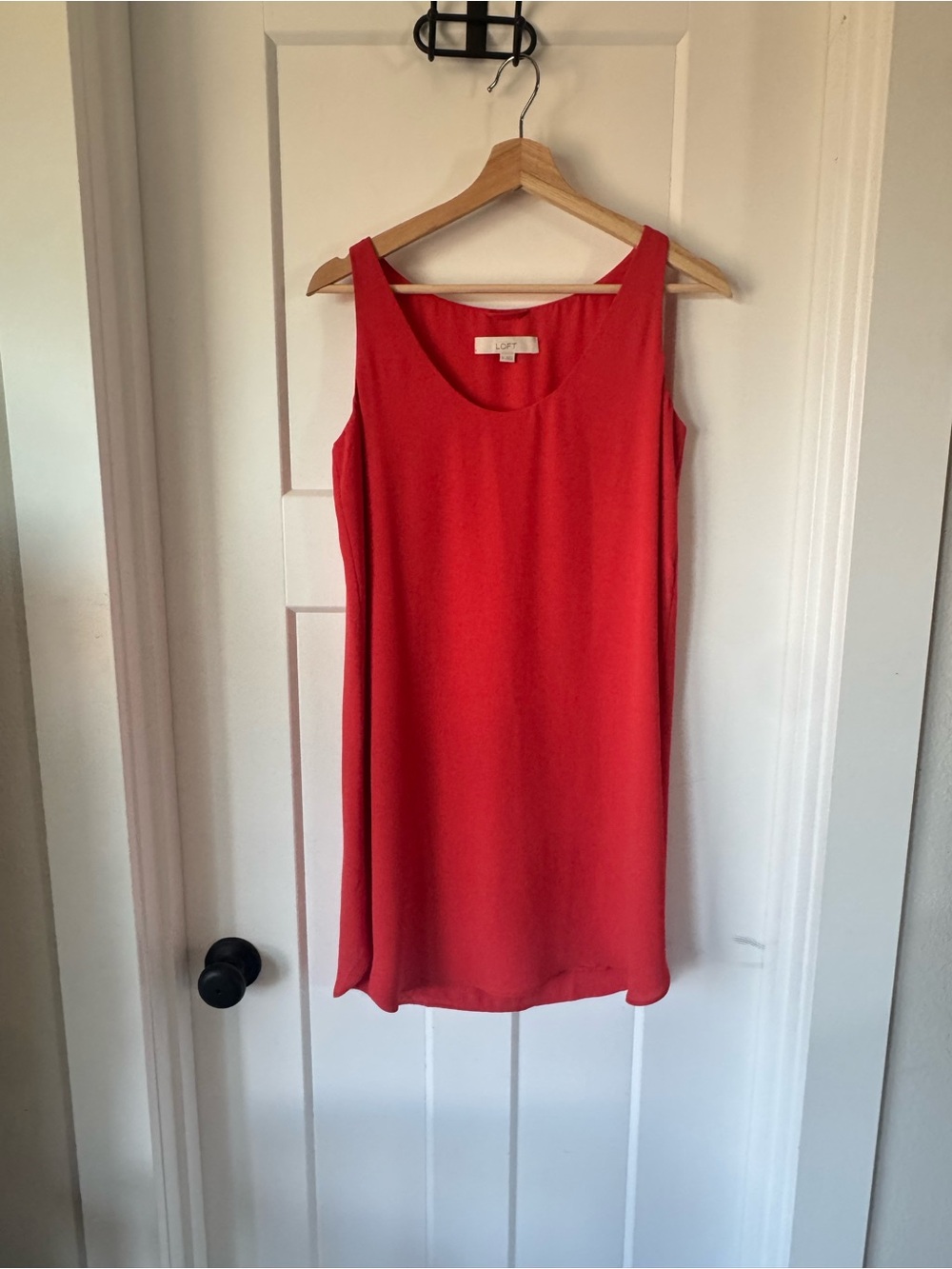 Loft Sleeveless Orange Shift Dress